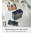 thumbnail image 6 of Yamazaki Home Vacuum-Sealing Coffee Storage, Black, Polypropylene, Airtight, No Assembly, 6 of 7