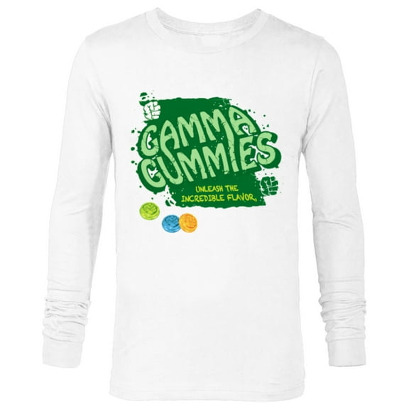Marvel Eat the Universe Hulk Gamma Gummies - Long Sleeve T-Shirt for Men - Customized-White