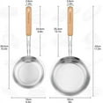 thumbnail image 2 of RJ Legend 304 Stainless Steel Micro-Perforated Skimmer Strainer, Pasta Noodle Net Basket With Wooden Handle, 2 Pieces Kitchen Utensil Set - 6.4-inch and 8-inch Slotted Spoon Set, 2 of 10