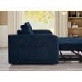 thumbnail image 3 of Noodeniya 55" Corduroy Twins Pull Out Sofa Bed with 2 Large Side Pockets and USB, Convertible Sleeper Couch, Loveseat for Small Place, Blue, 3 of 20