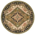 thumbnail image 2 of Safavieh Heritage York Oriental Wool Area Rug, Green/Light Brown, 4' x 4' Round, 2 of 11