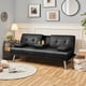thumbnail image 3 of Modern Faux Leather Sofa Bed Convertible Folding Futon With Armrest Home Recliner Home Furniture for Living Living Room Sofas My Lux Decor Round, 3 of 8