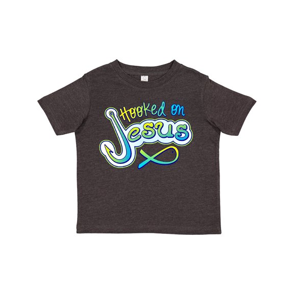 Inktastic Hooked on Jesus Christian Boys or Girls Toddler T-Shirt