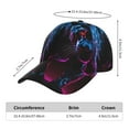 thumbnail image 3 of Yiaed Futuristic Purple Panther Print Cap Adjustable Size for Running Workouts and Outdoor Activities All Seasons, 3 of 5