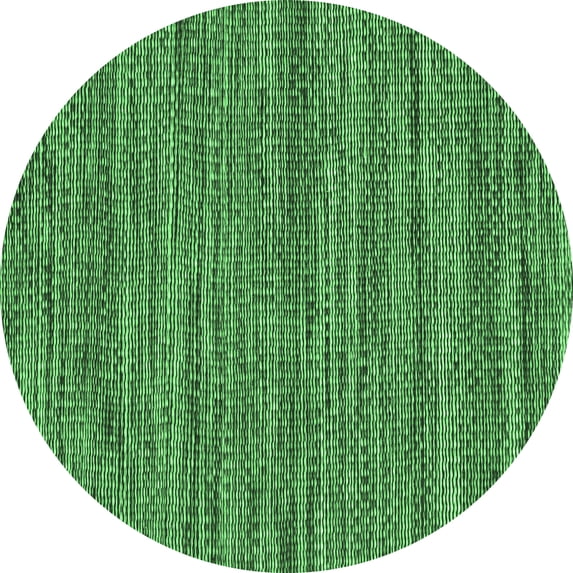 Ahgly Company Indoor Round Abstract Emerald Green Contemporary Area Rugs, 6' Round