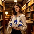 thumbnail image 4 of Dyegold Crochet Tote Bag Handmade Flower Mesh Knit Shoulder Bag with Detachable Tassel Boho Crossbody for Beach Shopping Travel Daily Use, 4 of 8