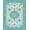 Teal Turquoise Cream, Pattern 3, variant on Design&I 8'x10' Washable Area Rug Extra Large Skid-Resistant Low Profile Boho Peacock Medallion With Distressed Vintage Border Accents for Living Room, Family