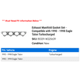 thumbnail image 2 of Exhaust Manifold Gasket Set - Compatible with 1990 - 1998 Eagle Talon Turbocharged 1991 1992 1993 1994 1995 1996 1997, 2 of 2