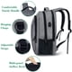 thumbnail image 4 of Mochila MATEIN para portátil de viaje, antirrobo, 15,6 pulgadas, puerto USB, gris, 4 of 9