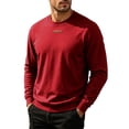 thumbnail image 5 of Men's Crewneck Sweatshirt Casual Solid Pullover Hoodless Standard Fit Athletic Work Out Gym Sweat Shirts, 5 of 9