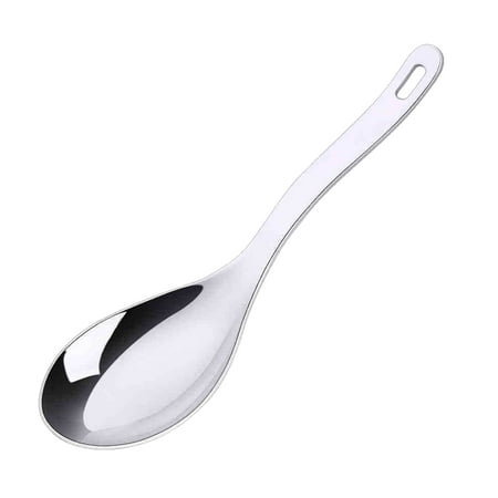 

Stainless Steel Rice Spoon Soup Scoop Food Serving Spoons Kitchen Utensil Tableware for Home Restaurant