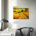 thumbnail image 3 of JEUXUS Harvest at La Crau with Mont majour Canvas Prints Wall Art by Van Gogh Famous Oil Paintings Reproduction Classic Rural Pictures Modern Abstract Landscape Giclee Artwork 20x16 inch, 3 of 4