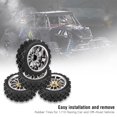 thumbnail image 4 of LYUMO 4pcs/set Racing Off-Road Vehicle Tires Rubber Tyre Wheel Rim for RC 1:10 Car Part, 1/10 Off-road Tires, RC Accessory, 4 of 8