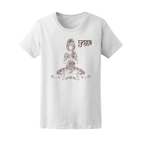Girl In Lotus Pose Tee Women's -Image by Shutterstock