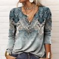 thumbnail image 5 of Blusas vintage para mujer, tops elegantes de manga larga para mujer, tops y blusas florales para mujer, ropa boho para mujer, 5 of 5