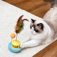 thumbnail image 6 of KOYPTL Interactive Cat Toys for Bored Indoor Cats Safe Durable Multipurpose Teaser Wand Featuring Spinning Feather&Rolling Ball Track Cats Dancer Toy Stimulates Hunting Instincts Weight Control, 6 of 6