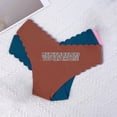 thumbnail image 3 of LIZUOJUN Under $3 Underwear Women Summer Wavy Edge Hipster Cheeky V Front Cut Silky Thong Seamless Stretch No Show Cotton Crotch Multi Color S-XL, 3 of 3