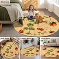 thumbnail image 5 of Ladybugs Eucalyptus Round Area Rug 3.3Ft Washable Circle Rugs for Dining Room Table, Spring Botanical Leaves Yellow Non-Slip Carpet Floor Mats Indoor Outdoor Carpet Runner Aesthetic Home Decor, 5 of 8