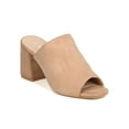 thumbnail image 1 of Women Faux Suede Block Heel Sandal - Casual, Dressy, Versatile - Peep Toe Mule - GC29 By Heart.thentic, 1 of 6