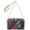 thumbnail image 2 of FORMRS Women Crossbody Purse with Chain Strap Vegan Leather Shoulder Handbag, Orange Abstract Lines, 2 of 7