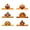 Type A, variant on ZPAQI 3D Turkey Crown Hat Turkey Paper Hat for Thanksgiving Family Gatherings 6PCS