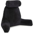 thumbnail image 5 of XXL Husband Pillow Black Backrest with Arms - Reading Pillow with Shredded Memory Foam, Ultra-Comfy Removable Microplush Cover & Detachable Neck Roll - Unmatched Support Sit Up Pillow for Bed, 5 of 9