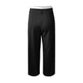 thumbnail image 4 of YUEHUA Women's Wool Blend Elastic Waist Straight Leg Business Casual Pants 2026, 4 of 5