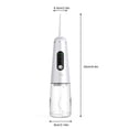 thumbnail image 3 of Jumpingount Irrigador de inalámbrico Pantalla digital giratoria 350ml Flosser de agua Herramienta de limpieza de de viaje cuidado de los oídos Blanco, 3 of 6
