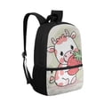 thumbnail image 2 of Pzuqiu Strawberry Cow School Backpack for Kids Girls, 17 Inch Bookbag for Girls Age 6-8,Lightweight School Bag for Preschool, Primary,Kindergarten School Supplies, 2 of 6
