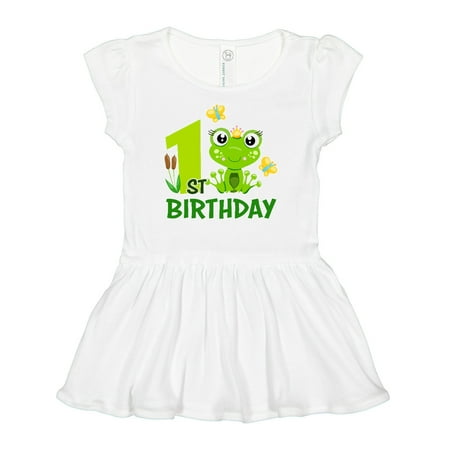 

Inktastic 1st Birthday Princess Frog Gift Baby Girl Dress