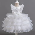 thumbnail image 6 of Kids Girls Pageant Party Dress Ruffle Flower Kids Wedding Ball Gown Pearl Formal Princess Dress 3-12 Years, 6 of 7