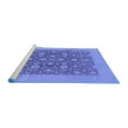 thumbnail image 2 of Ahgly Company Machine Washable Indoor Square Oriental Blue Traditional Area Rugs, 8' Square, 2 of 4