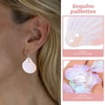 thumbnail image 3 of Masteelf  Seashell Sequins Sewing Embroidered Earrings Glue-on Pin-on, 3 of 8