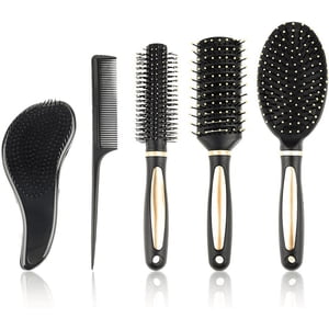 Abaima 5-Piece Hair Brush and Comb Set, Anti-Static