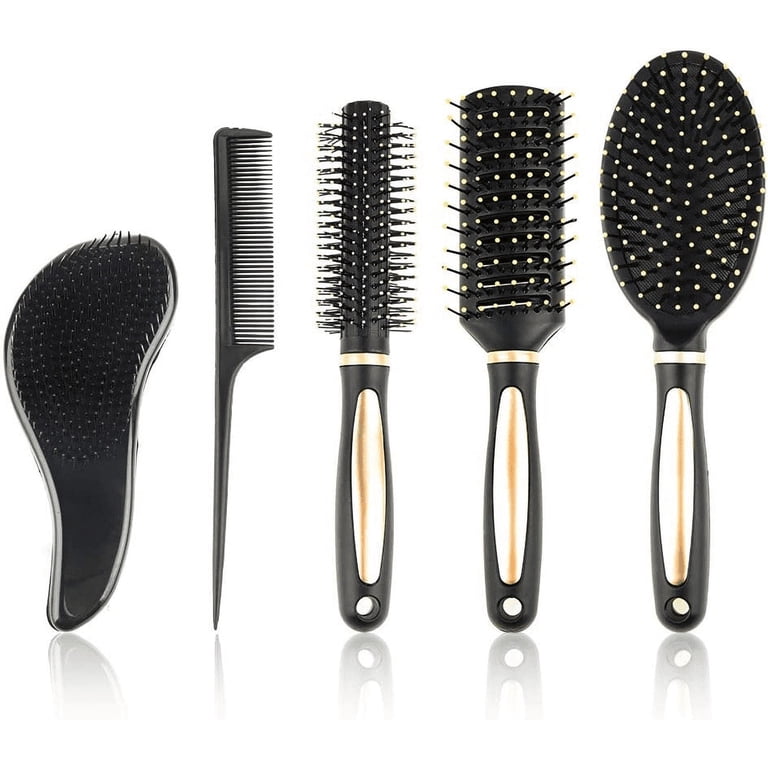 Abaima 5-Piece Hair Brush and Comb Set, Anti-Static photo 1
