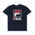thumbnail image 2 of Fila Men's T-Shirt Stacked Graphic Print Cotton Short Sleeve Tee Shirt, Black, 4XL, 2 of 3