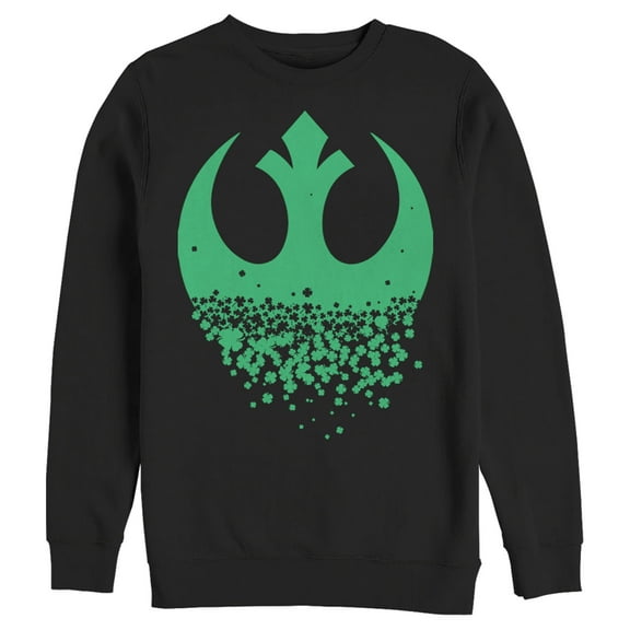 Men's Star Wars Rebel Symbol Clover Fade Sweatshirt Black X Large