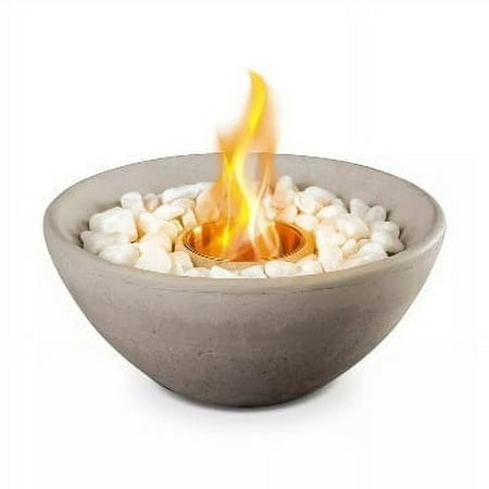 Lomi River Stone Tabletop Fireplace Indoor Outdoor Firepit Eco-Friendly Compact