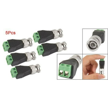 Balun Sender - 5Pcs Coax CAT5 To CCTV Coaxial Camera BNC Male Video Balun Connector