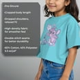 thumbnail image 6 of Girls Lilo & Stitch Angel Kisses and Flowers Graphic Cropped T-Shirt, 6 of 8