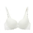 thumbnail image 5 of Women Girl Seamless Lace Solid Color 3/4 Cup Push Up Bra Adjustable Support Bra, 5 of 6