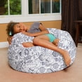thumbnail image 3 of Posh Creations Bean Bag Chair, Soft Lounger, Kids, 3 ft, Canvas Coloring Fabric Creatures, 3 of 4