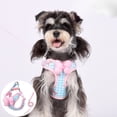 thumbnail image 1 of EGNMCR Checked Pet Strap And Leash Set Breathable Mesh Vests With Adjustable Straps Suitable For Small And Medium Cats And Dogs polyester harness leash, 1 of 7