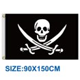 thumbnail image 3 of 2 Pieces 3x5 Ft Jack Rackham Skull Bone Pirate Flag For Decor with Brass Grommets, 3 of 4