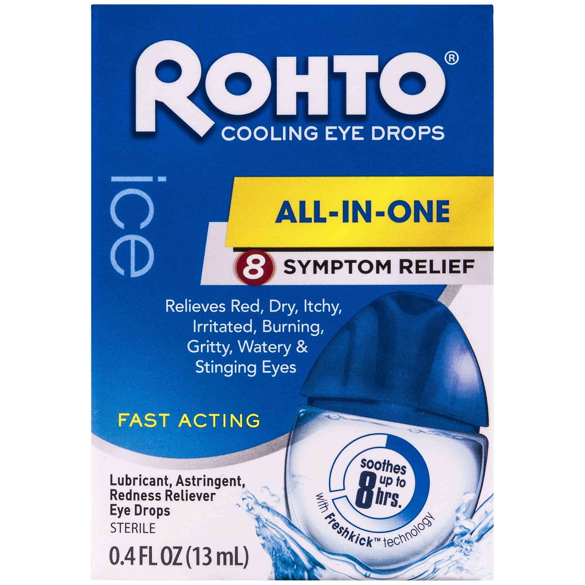 Rohto Ice Allinone MultiSymptom Relief Cooling Eye Drops 0.4oz