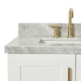 thumbnail image 3 of Ariel Taylor 31 In. Rectangle Sink Vanity With Carrara White Marble Countertop In White, 3 of 10