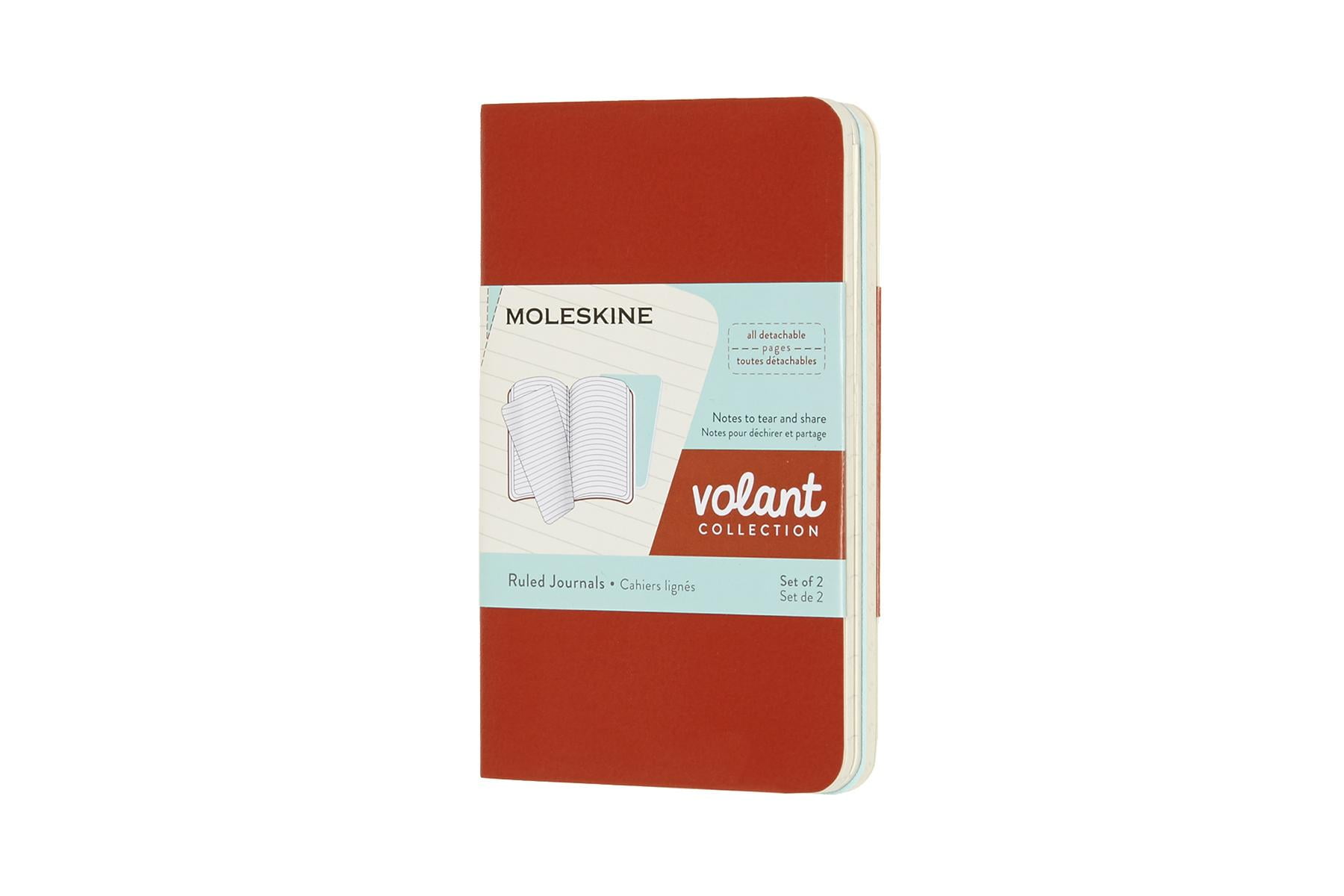 Moleskine Volant Journal, Xs, Ruled, Coral Orange/Aquamarine Blue (2.5 X 4.25) (Other)