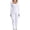 White, variant on Women's Long Sleeve Jumpsuits Solid Color Square Neck Sports Romper Elastic Fitted Casual Comfy Stretchy Pants, White M