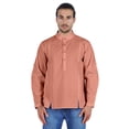 thumbnail image 1 of Atasi Chemise Henley pour Homme Indienne à Manches Longues Décontractée Col Mandarin Kurta Courte, 1 of 7