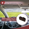 thumbnail image 2 of Estuche para Gafas de Sol para Coche Unique Bargains con Soporte Magnético Universal para Parasoles de Coche Ante Marrón Oscuro 17.5x8cm 1 Pcs, 2 of 7